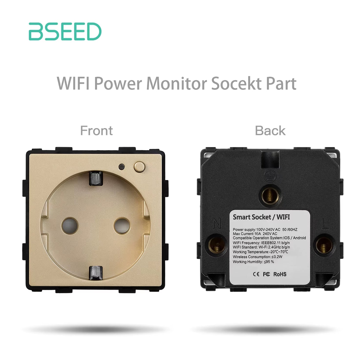 EU Standard Wifi Socket Smart Plug Function Part Only Power Monitor Timing Smart Home Alexa Voice Control Bule Backlight