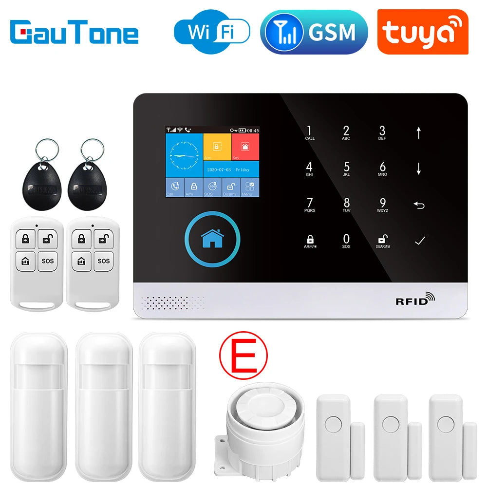 PG103 Alarm System for Home Burglar Security 433Mhz 2G Wifi GSM Alarm Wireless Tuya Smart House App Control