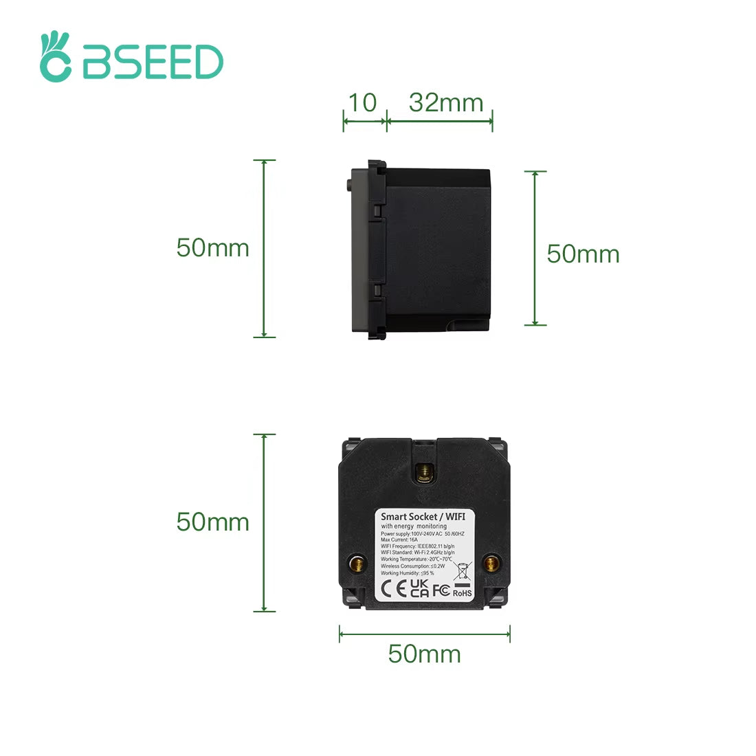 EU Standard Wifi Socket Smart Plug Function Part Only Power Monitor Timing Smart Home Alexa Voice Control Bule Backlight