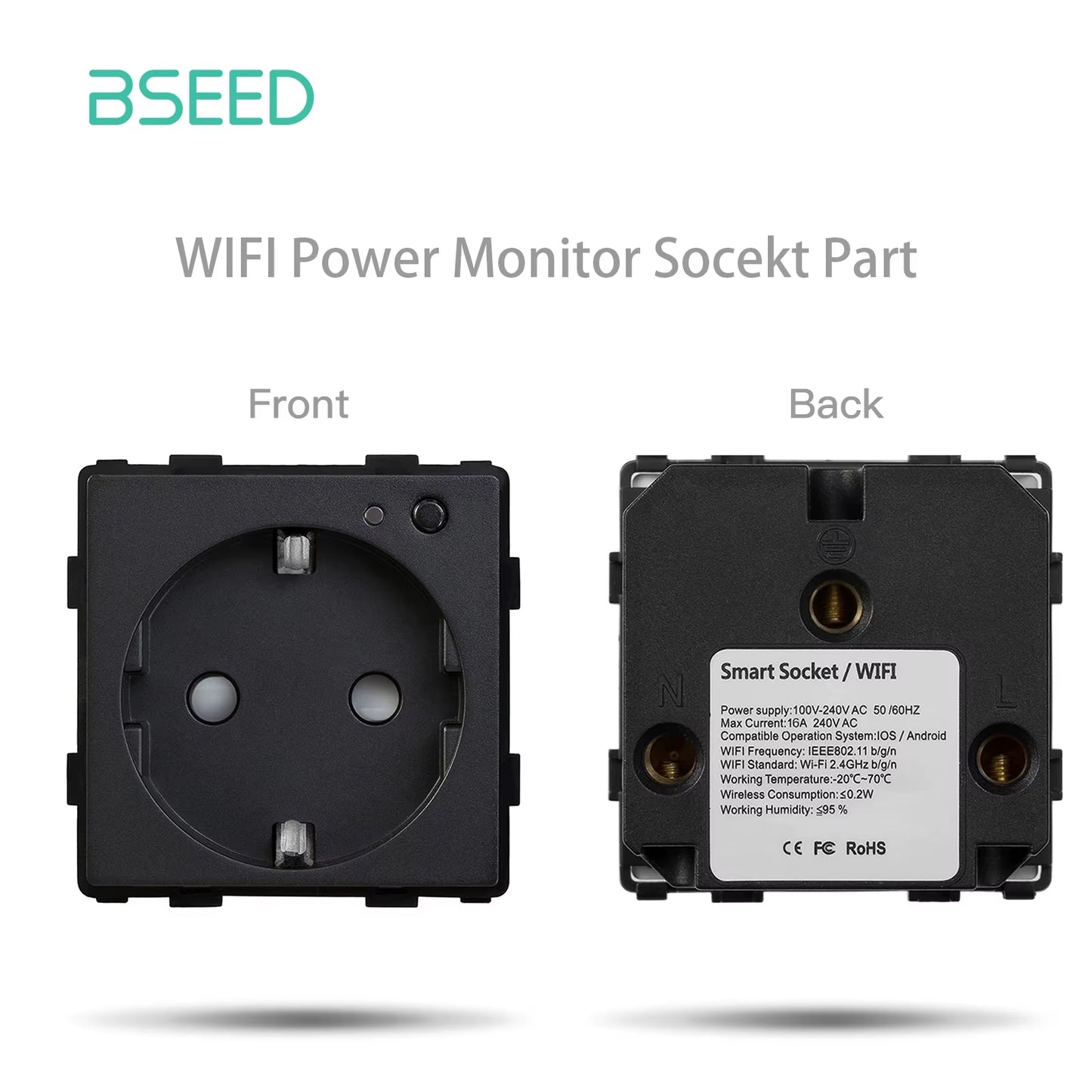EU Standard Wifi Socket Smart Plug Function Part Only Power Monitor Timing Smart Home Alexa Voice Control Bule Backlight