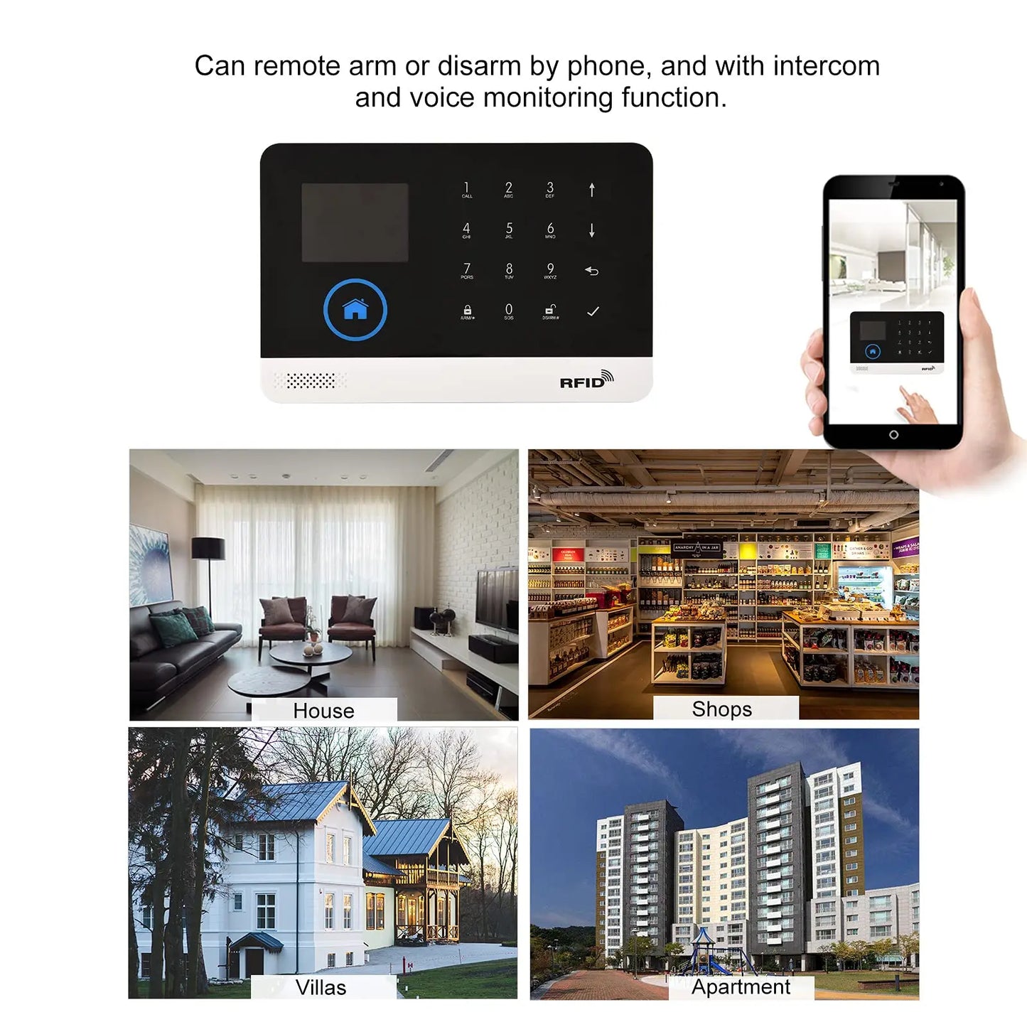 PG103 Alarm System for Home Burglar Security 433Mhz 2G Wifi GSM Alarm Wireless Tuya Smart House App Control