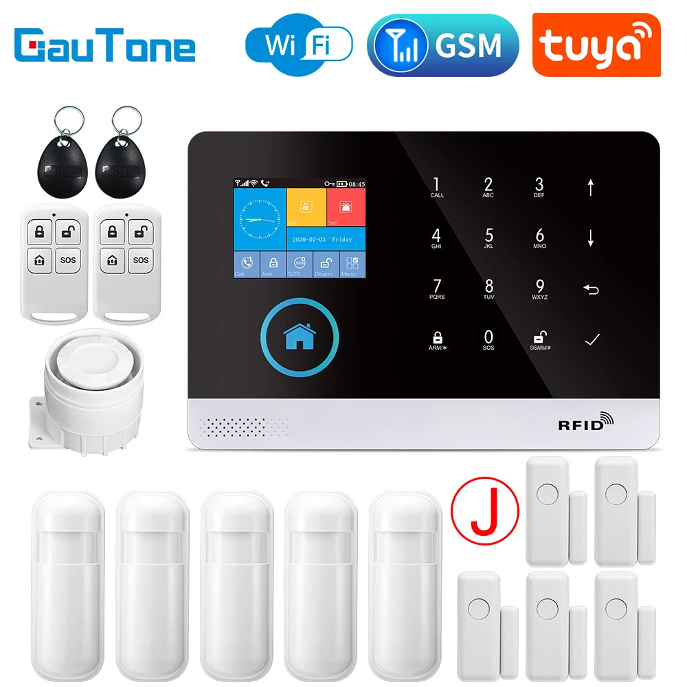 PG103 Alarm System for Home Burglar Security 433Mhz 2G Wifi GSM Alarm Wireless Tuya Smart House App Control