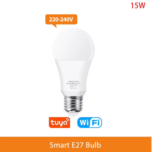 Tuya E27 Led Lights Bulb RGB CW WW Wifi Led Lamp Alexa Smart Bulb Compatible with Google Assistant for Smart Home Decoration