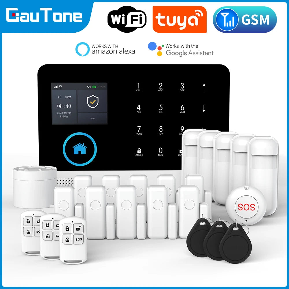 PG103 Alarm System for Home Burglar Security 433Mhz 2G Wifi GSM Alarm Wireless Tuya Smart House App Control