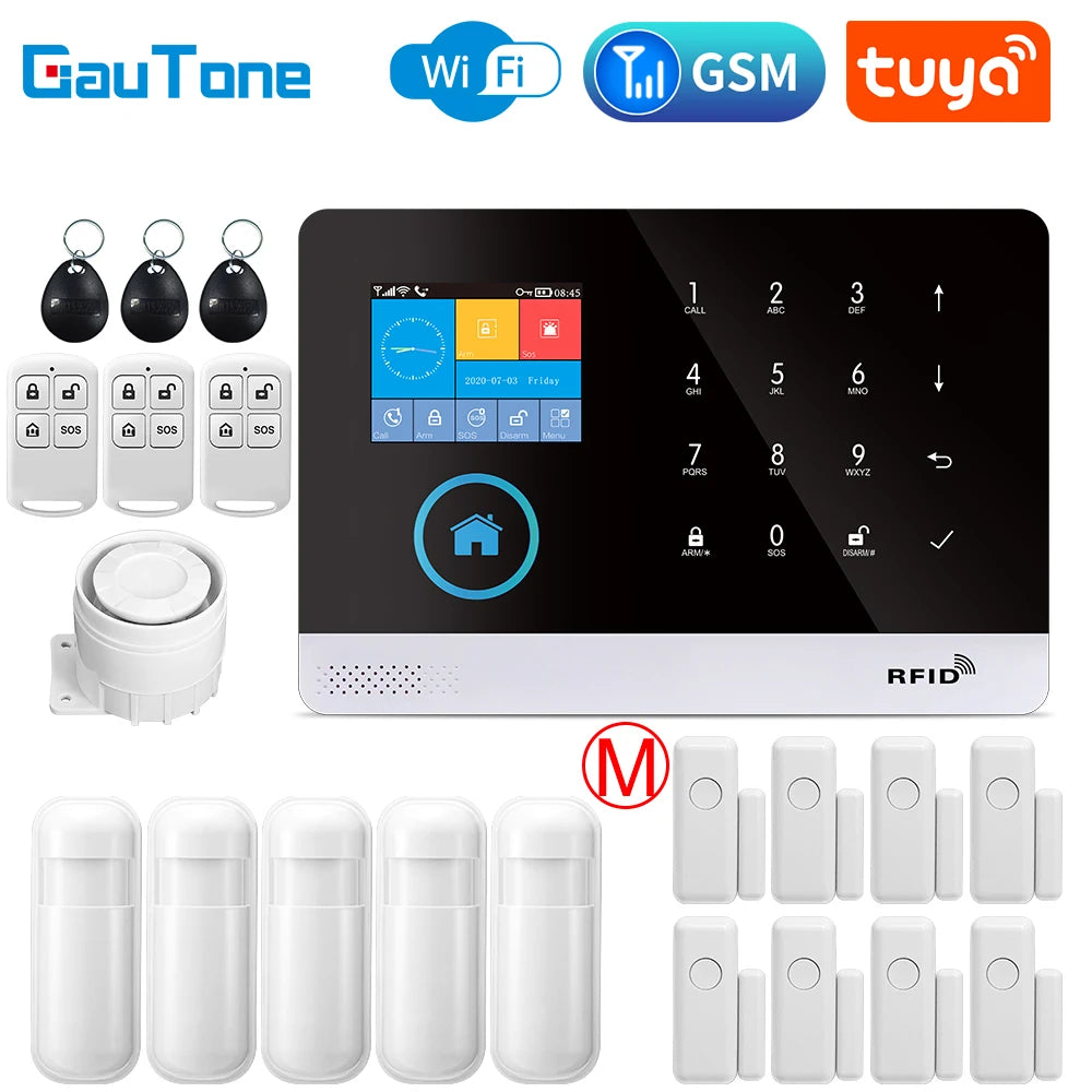 PG103 Alarm System for Home Burglar Security 433Mhz 2G Wifi GSM Alarm Wireless Tuya Smart House App Control