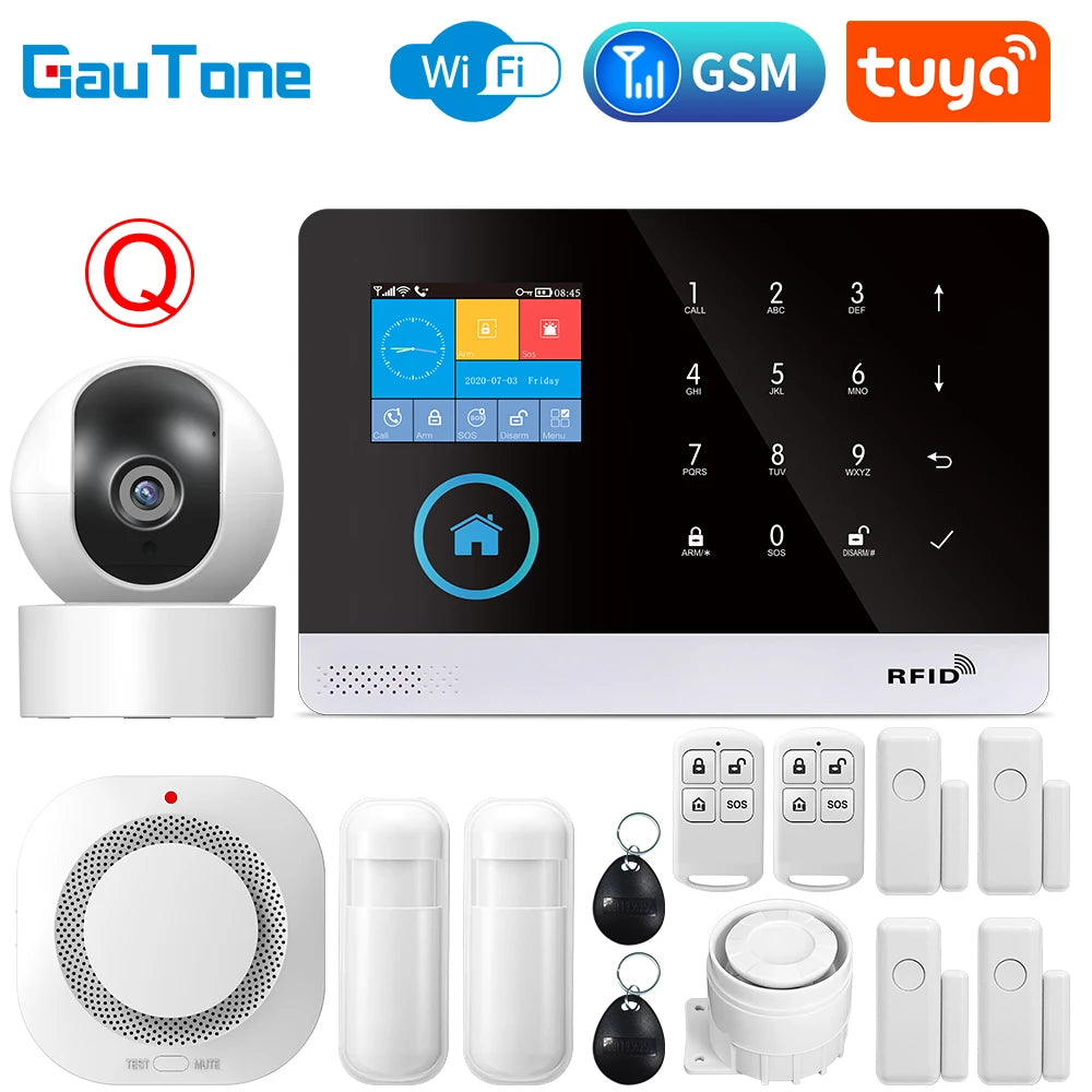 PG103 Alarm System for Home Burglar Security 433Mhz 2G Wifi GSM Alarm Wireless Tuya Smart House App Control