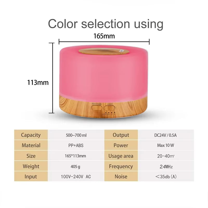Tuya Smart Humidifier with Colorgul LED Light Wifi Aroma Diffuser Timer Wireless Control Work with Alexa Google Home Compatible