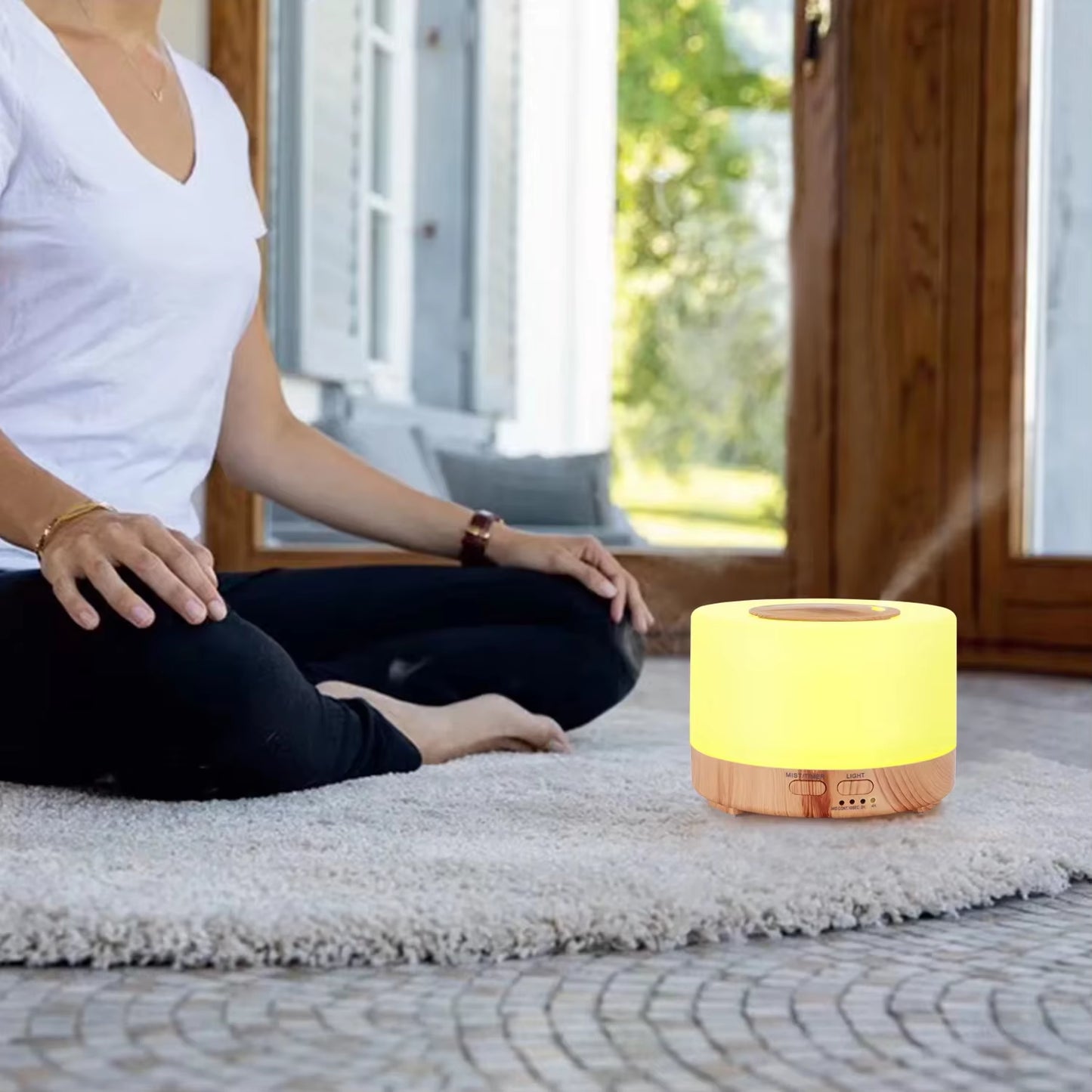 Tuya Smart Humidifier with Colorgul LED Light Wifi Aroma Diffuser Timer Wireless Control Work with Alexa Google Home Compatible