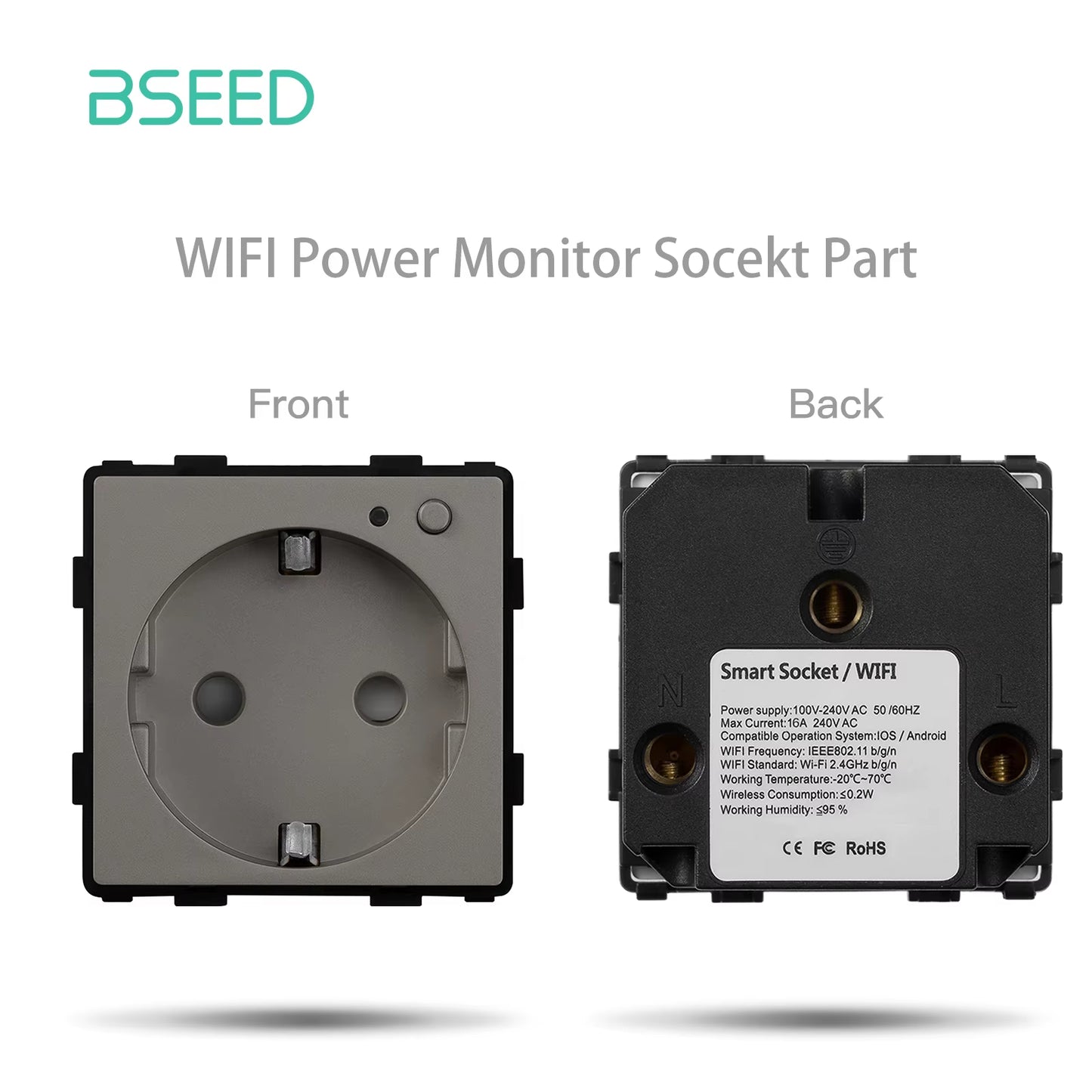 EU Standard Wifi Socket Smart Plug Function Part Only Power Monitor Timing Smart Home Alexa Voice Control Bule Backlight