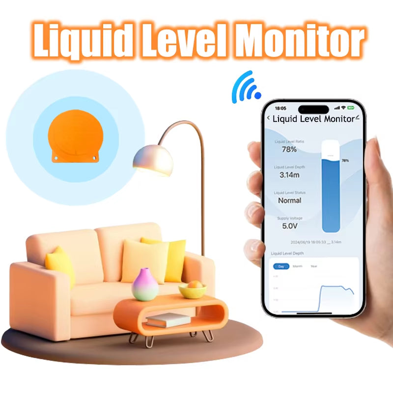 ME201W Intelligent Remote Detection Smartphone Full Water Alarm System Controller Water Tank Level Sensor