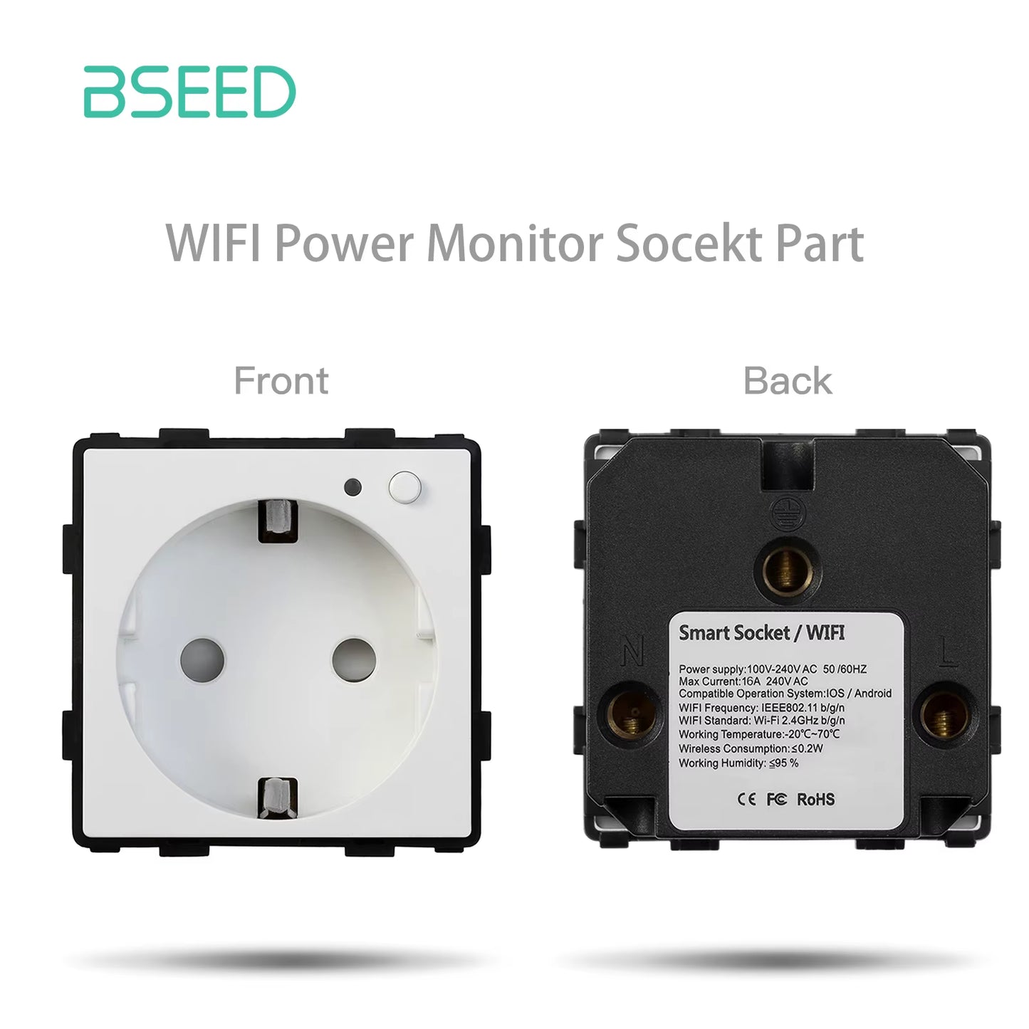 EU Standard Wifi Socket Smart Plug Function Part Only Power Monitor Timing Smart Home Alexa Voice Control Bule Backlight