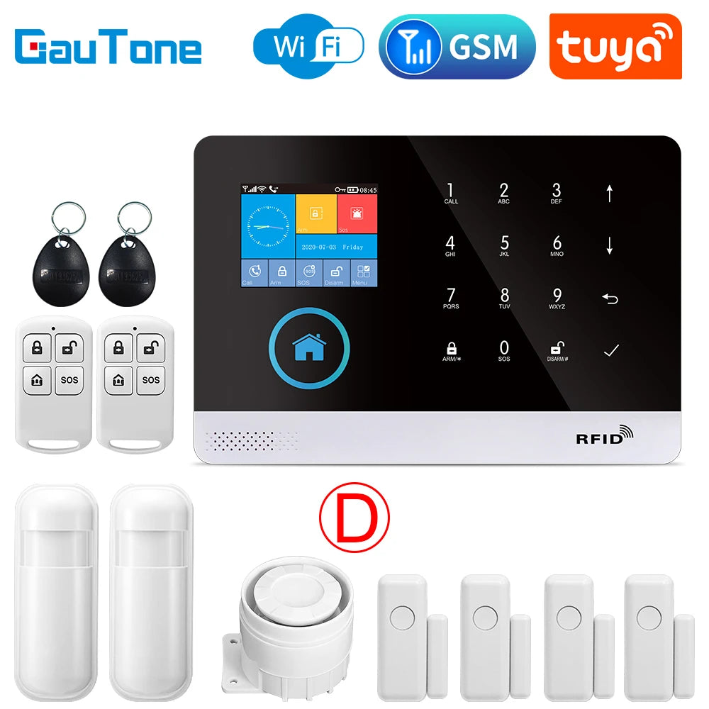 PG103 Alarm System for Home Burglar Security 433Mhz 2G Wifi GSM Alarm Wireless Tuya Smart House App Control