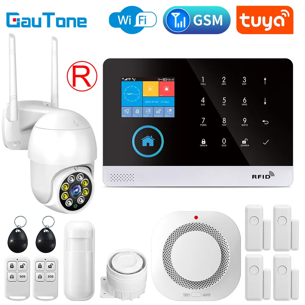 PG103 Alarm System for Home Burglar Security 433Mhz 2G Wifi GSM Alarm Wireless Tuya Smart House App Control