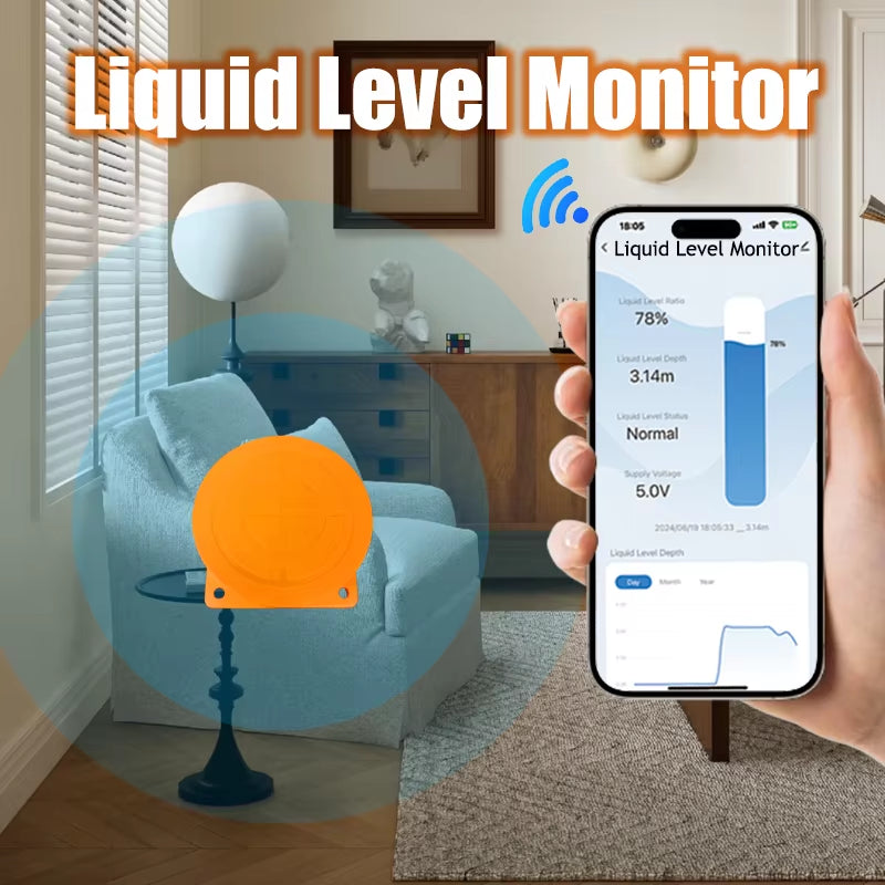ME201W Intelligent Remote Detection Smartphone Full Water Alarm System Controller Water Tank Level Sensor