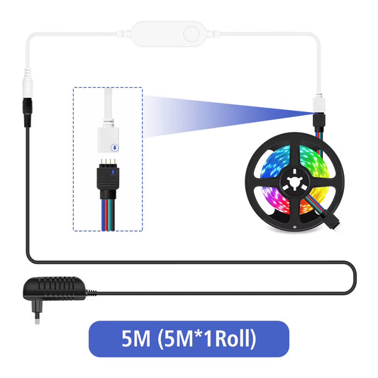 Wifi Smart LED Strip Light 20M RGB 5050 Flexible Ribbon DC12V LED Lights 5M 10M 15M Work with Alexa Google Home Voice Control