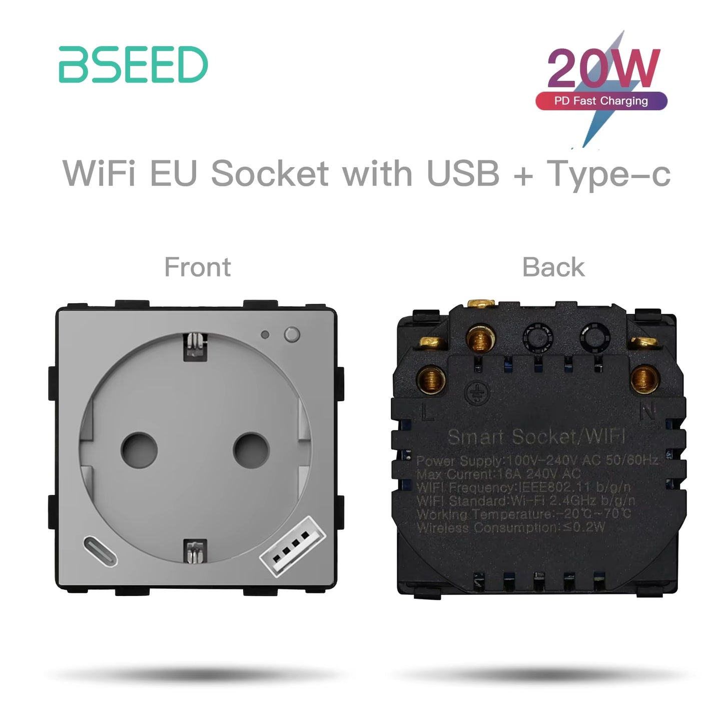 EU Standard Wifi Socket Smart Plug Function Part Only Power Monitor Timing Smart Home Alexa Voice Control Bule Backlight